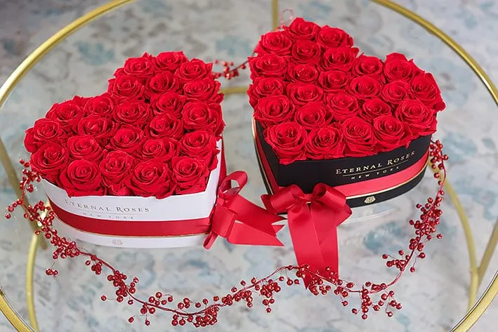 Grand Chelsea Eternal Rose Gift Box White in Scarlet - Image 3