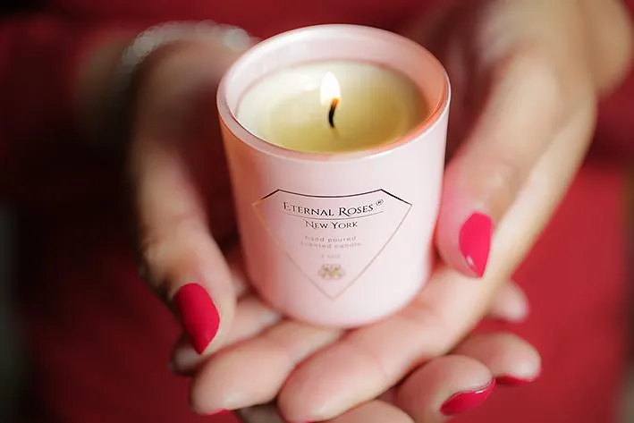 Soy Handmade Candles in Blush Blooms 2pc/box - Image 4